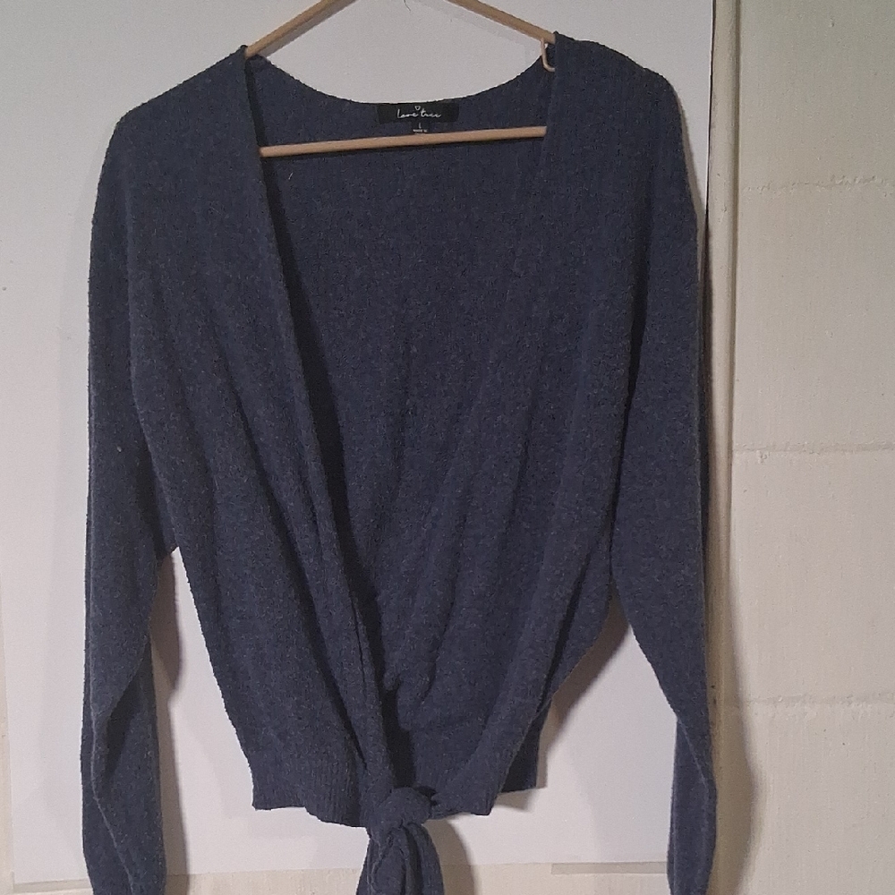 Love Tree Blue Sweater